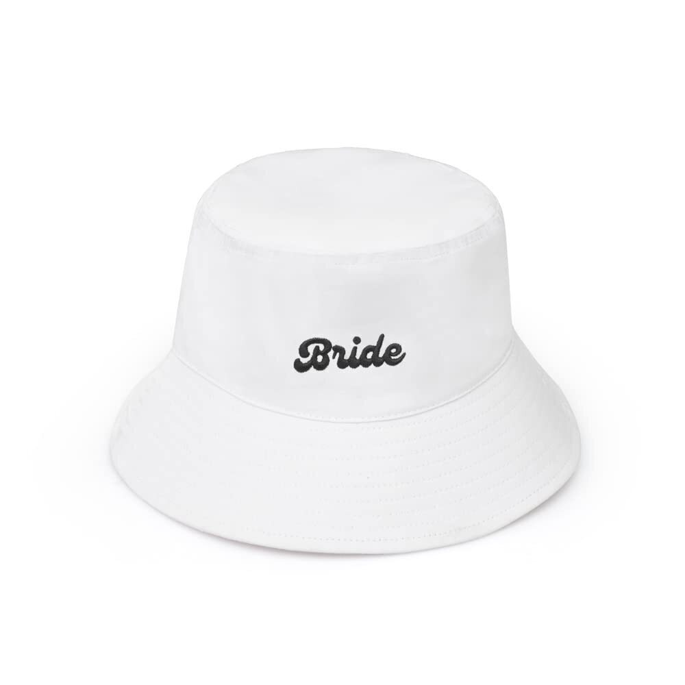 9500 White Bride Bucket Hat | Bachelorette Party Decorations, Bridal Shower
